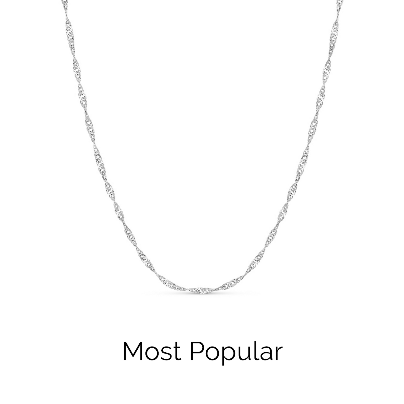 Twisted Chain Necklace (Silver)