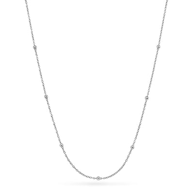 Green Quartz Heart Necklace (Silver)