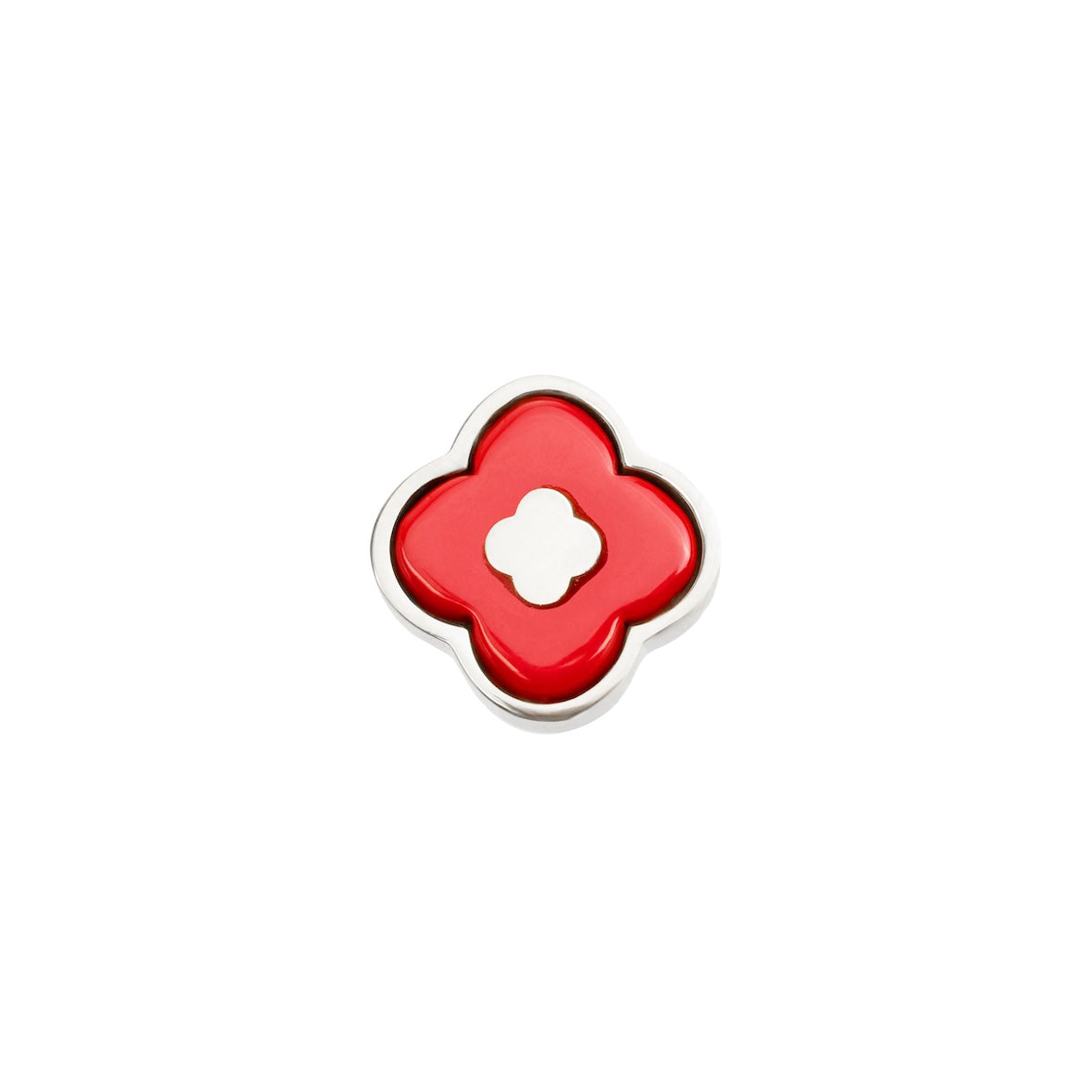 Red Clover Charms (Silver) - Clover