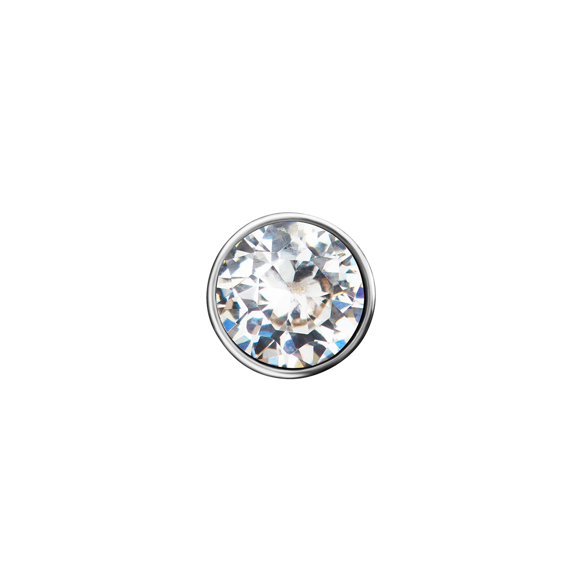 Heart Photo Locket Sphere Necklace (Silver)