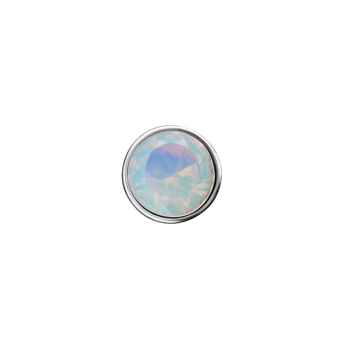 Heart Photo Locket Sphere Necklace (Silver)