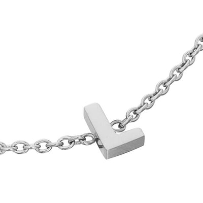 Initial & Pearl Bracelet Set (Silver)
